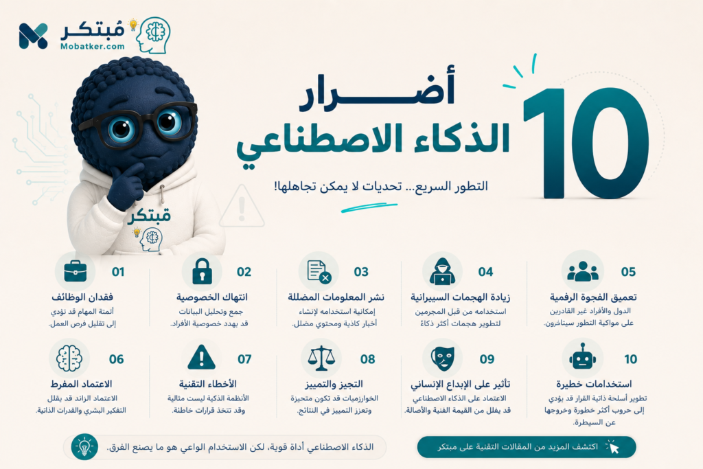 أضرار الذكاء الاصطناعي