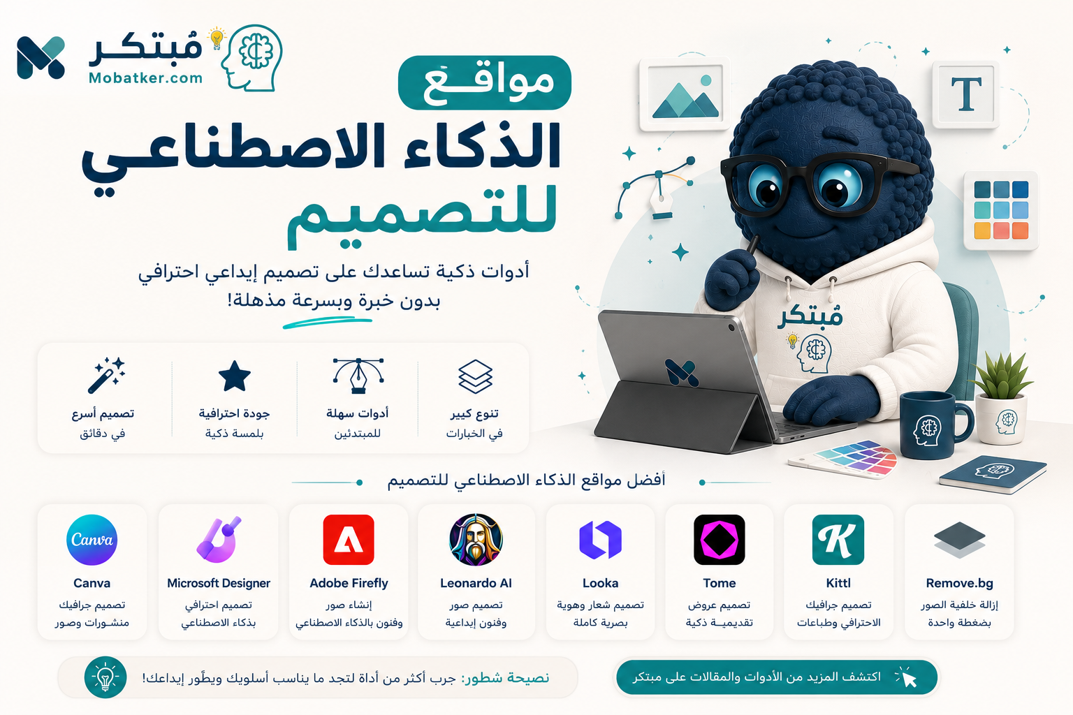 أفضل 6 مواقع الذكاء الاصطناعي للتصميم مجانا