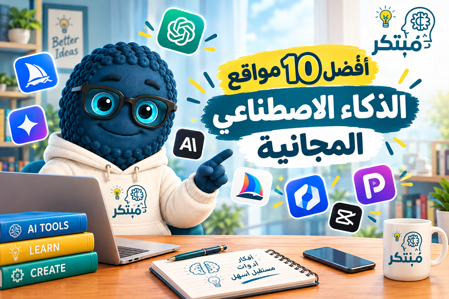 أفضل 10 مواقع الذكاء الاصطناعي المجانية